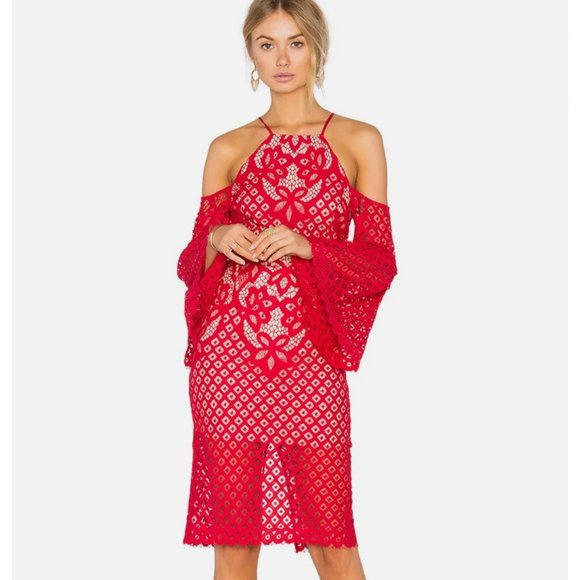 Bardot Saffron Red Mini Dress Size Small US 6 EUR 38 - Picture 1 of 15